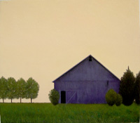 Purple Barn Orange Sky